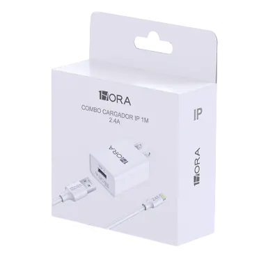Cargador GAR143 + Cable Lightning 2.4A Blanco