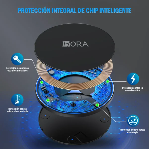 Cargador GAR151 Inalámbrico 15W Qi