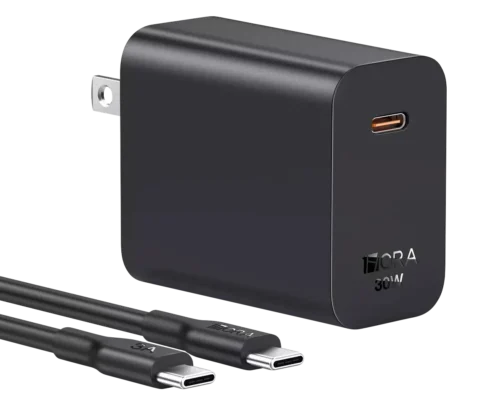 Cargador Tipo C 30W GAR165 + Cable Tipo C a C - Carga Rápida