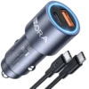 Cargador GAR241 para Auto 38W Rápida - PD 20W + QC 3.0 18W + Cable Tipo C