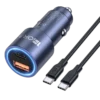Cargador GAR241 para Auto 38W Rápida - PD 20W + QC 3.0 18W + Cable Tipo C