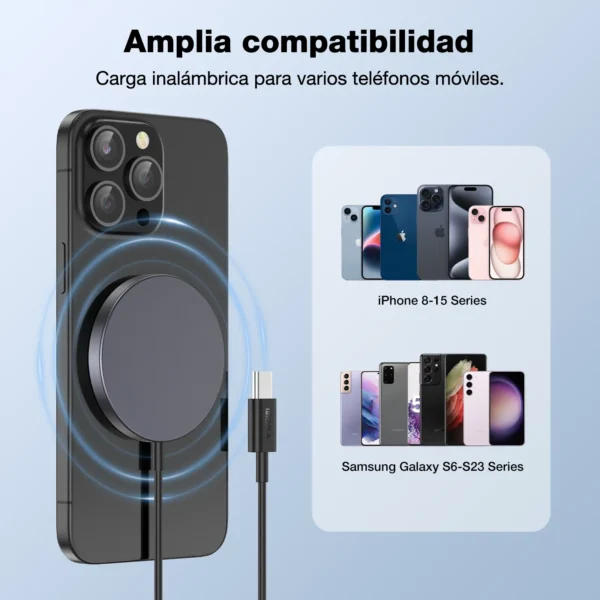 Cargador GAR281 Mini Inalámbrico MagSafe 15W