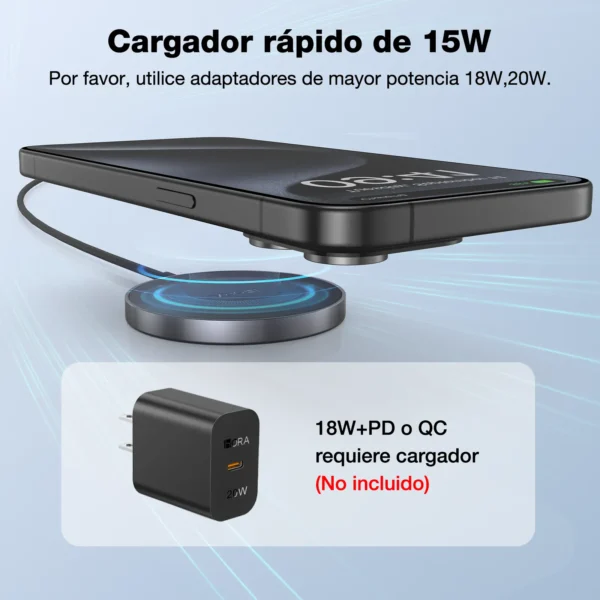 Cargador GAR281 Mini Inalámbrico MagSafe 15W